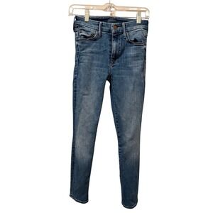 MOTHER The Looker Crop Jeans Women's Size 25 Blue Wash Let's Just Be Friends